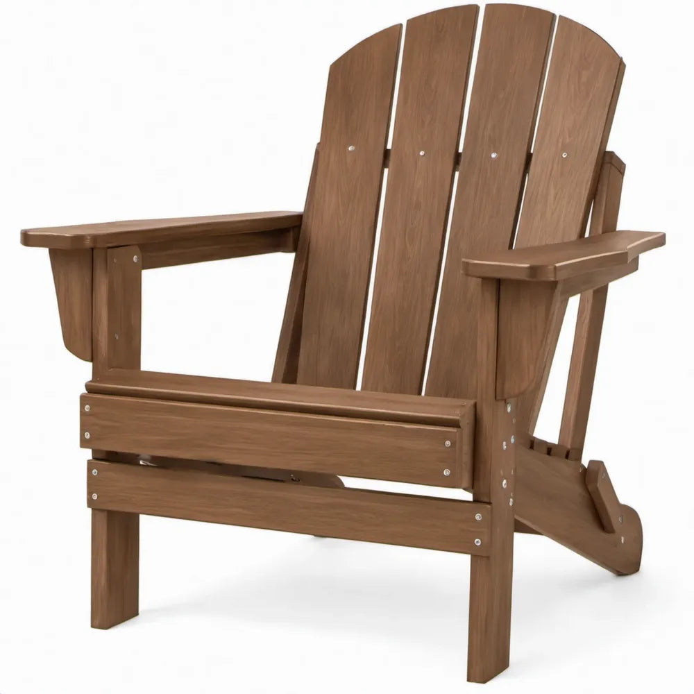 Bruine Adirondackstoel van HDPE, 78 x 83 x 92 cm