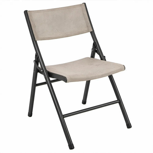 Inklapbare tuinstoel 55 x 60 x 80 cm in taupe en zwart
